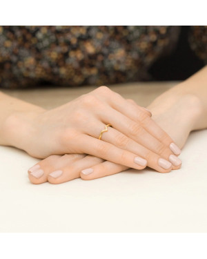 14k Gold Ring with Diamonds 0.04ct