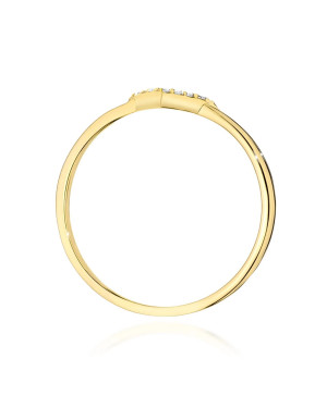 Złoty Pierścionek 14k z diamentami 0,04ct