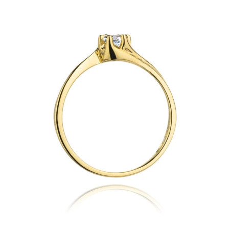 Gold ring with diamond EY-163 0.10ct | GoldJewellery