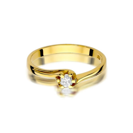 Gold ring with diamond EY-163 0.10ct | GoldJewellery