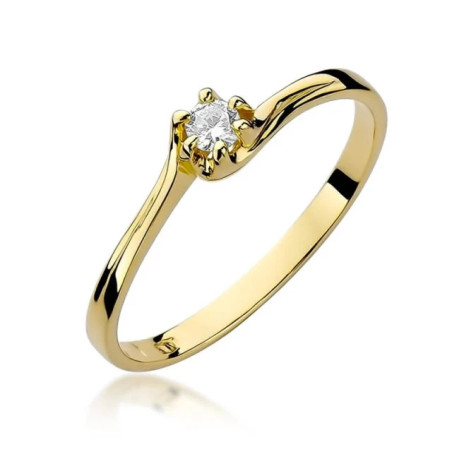 Gold ring with diamond EY-163 0.10ct | GoldJewellery