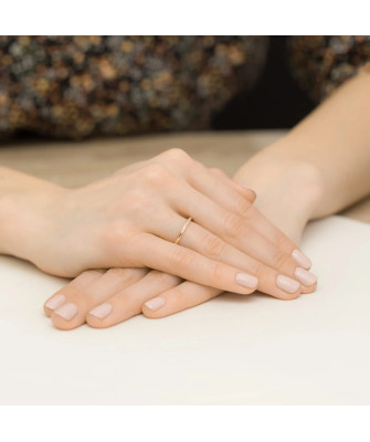 Gold Ring Rose Gold 14k with diamonds 0.04ct certificate