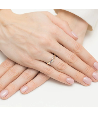 14k Gold Ring Diamond 0.04ct certificate