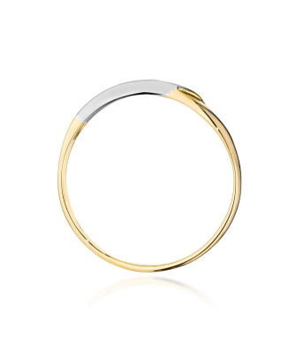 Złoty Pierścionek 14k Brylant 0,04ct certyfikat