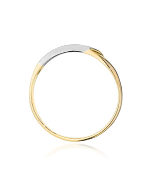 Złoty Pierścionek 14k Brylant 0,04ct certyfikat