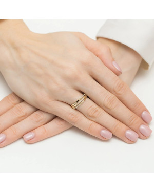 14k Gold Ring with Diamonds 0.15ct certificate