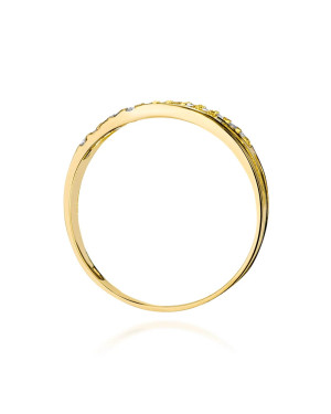 Złoty Pierścionek 14k Z Diamentami 0,15ct certyfikat