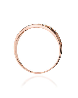 Gold Ring 14k Rose Gold With Diamonds 0.15ct certificate