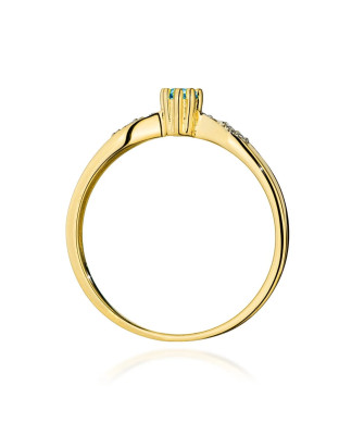 14k Gold Ring With Topaz 0.15ct certificate