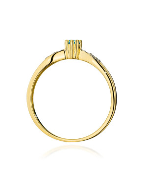 14k Gold Ring With Topaz 0.15ct certificate