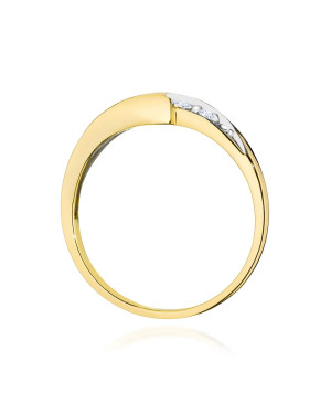 14k Gold Ring with Diamond and Sapphire 0.30ct with certificate