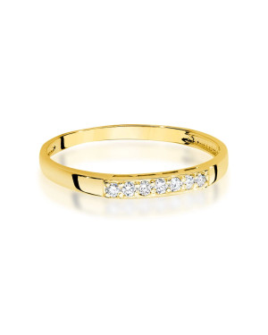 Złoty Pierścionek 14k Z Diamentami 0,10ct z certyfikatem