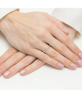 Gold Ring 14k With Diamonds 0.10ct with certificate