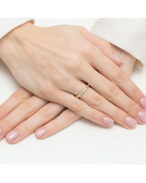 Gold Ring 14k With Diamonds 0.10ct with certificate