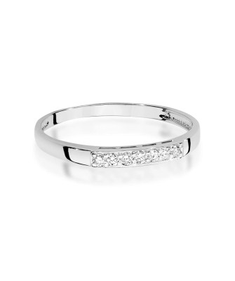 14k White Gold Ring with Diamonds 0.10ct with certificate
