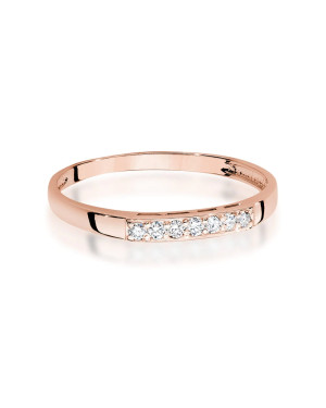 14k Rose Gold Ring with Diamonds 0.10ct with certificate