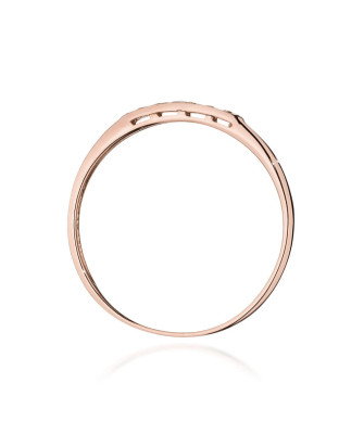 14k Rose Gold Ring with Diamonds 0.10ct with certificate