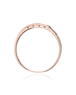14k Rose Gold Ring with Diamonds 0.10ct with certificate