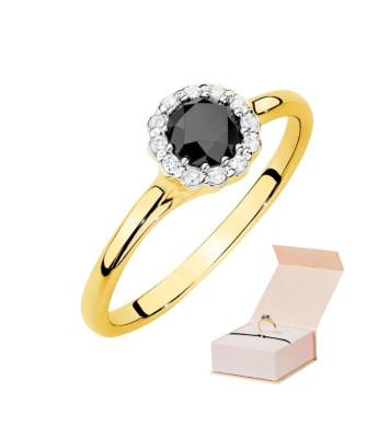 14k Gold Ring With Black Diamond 0.50ct Certificate