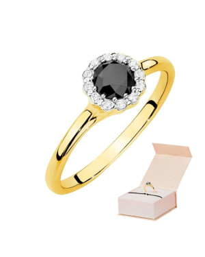 14k Gold Ring With Black Diamond 0.50ct Certificate