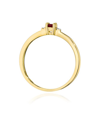 14k Gold Ring with 0.15ct Ruby Certificate