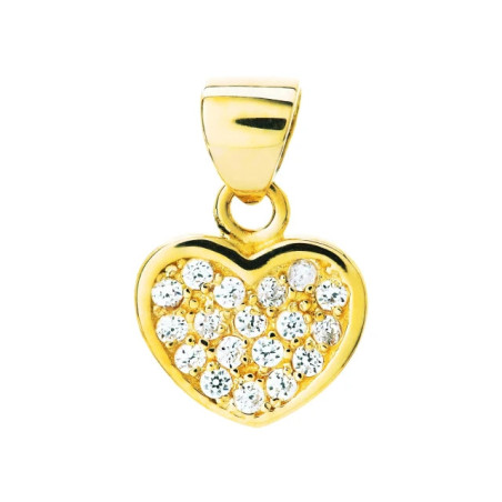 Gold pendant with cubic zirconia HEART Pendant W3.2335 | GoldJewellery