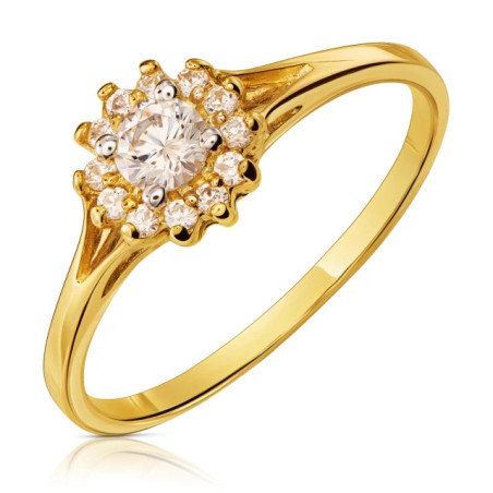 Flower ring large gold 333 P2.1455 | GoldJewellery