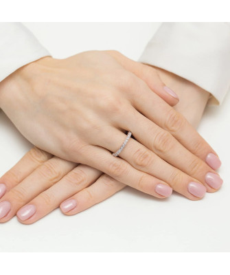 14k Rose Gold Ring Diamond 0.13ct Certificate