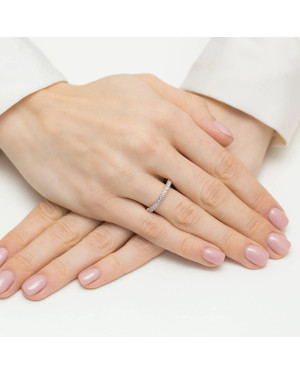 14k Rose Gold Ring Diamond 0.13ct Certificate