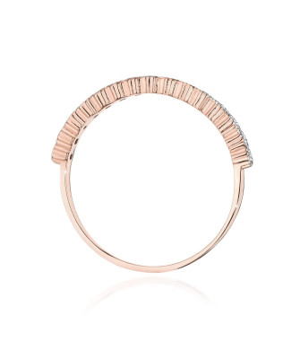 14k Rose Gold Ring Diamond 0.13ct Certificate