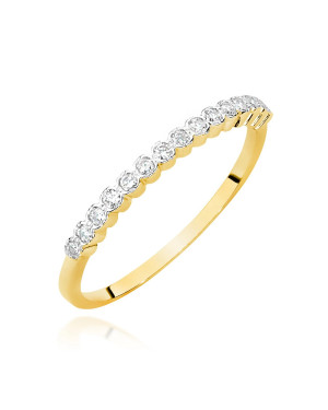 14k Gold Ring Brilliant Diamonds 0.07ct