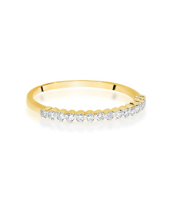 Złoty Pierścionek 14k Brylant Diamenty 0,07ct