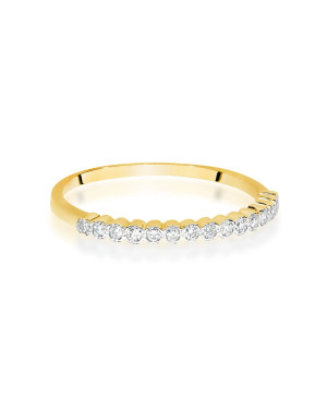 Złoty Pierścionek 14k Brylant Diamenty 0,07ct