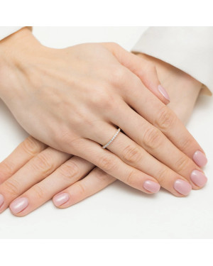 14k Gold Ring Brilliant Diamonds 0.07ct