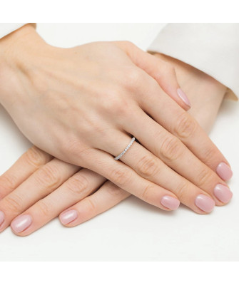 14k White Gold Ring Diamond Diamonds 0.07ct