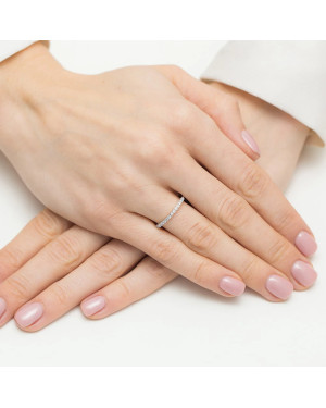 14k White Gold Ring Diamond Diamonds 0.07ct