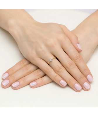 Engagement ring with a 0.03ct diamond