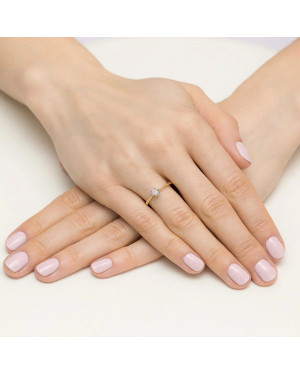 Engagement ring with a 0.03ct diamond