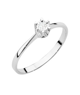 Diamond engagement ring white gold 0.03ct