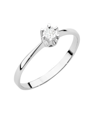 Diamond engagement ring white gold 0.03ct