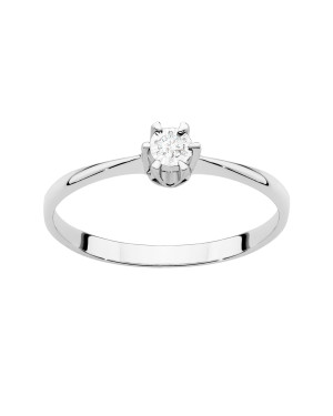 Diamond engagement ring white gold 0.03ct