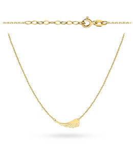 Gold necklace wing super light