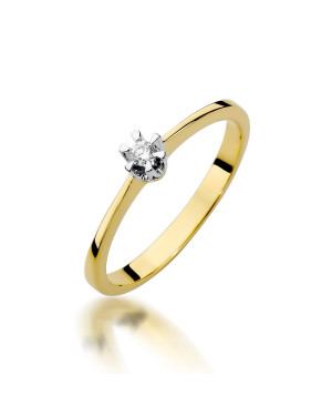 Pierścionek z diamentem 0,04ct