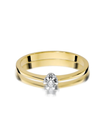 Pierścionek z diamentem 0,04ct