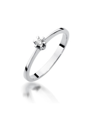 Diamond ring white gold 0.04ct