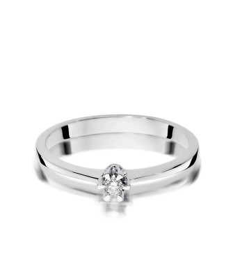 Diamond ring white gold 0.04ct