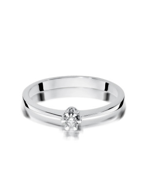 Diamond ring white gold 0.04ct