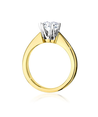 Gold ring with 0.70ct diamond