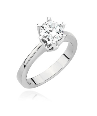 Engagement ring with diamond white gold 0.70ct