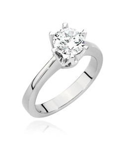 Engagement ring with diamond white gold 0.70ct